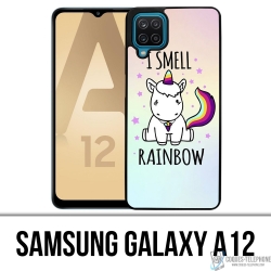 Coque Samsung Galaxy A12 - Licorne I Smell Raimbow