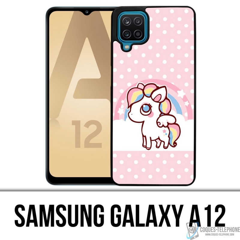 Coque Samsung Galaxy A12 - Licorne Kawaii