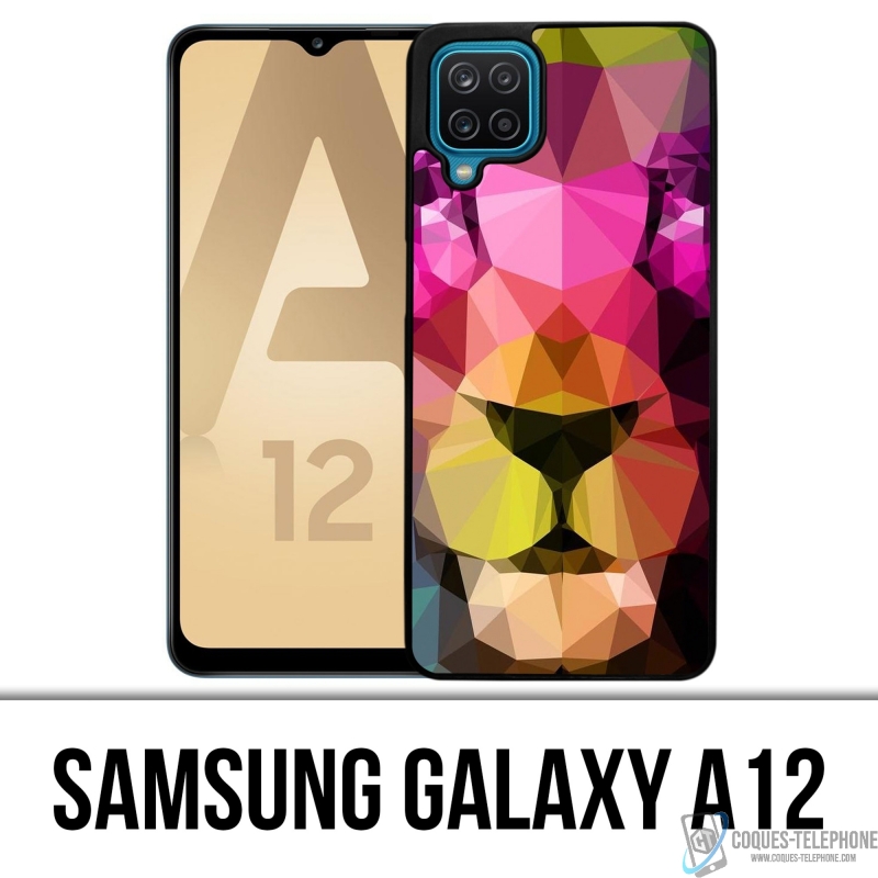 Coque Samsung Galaxy A12 - Lion Geometrique