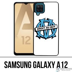 Coque Samsung Galaxy A12 - Logo Om Marseille Droit Au But