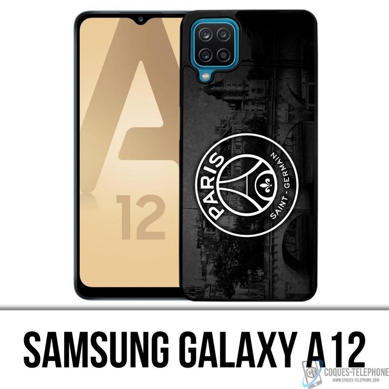Funda Samsung Galaxy A12 - Logotipo Psg Fondo Negro