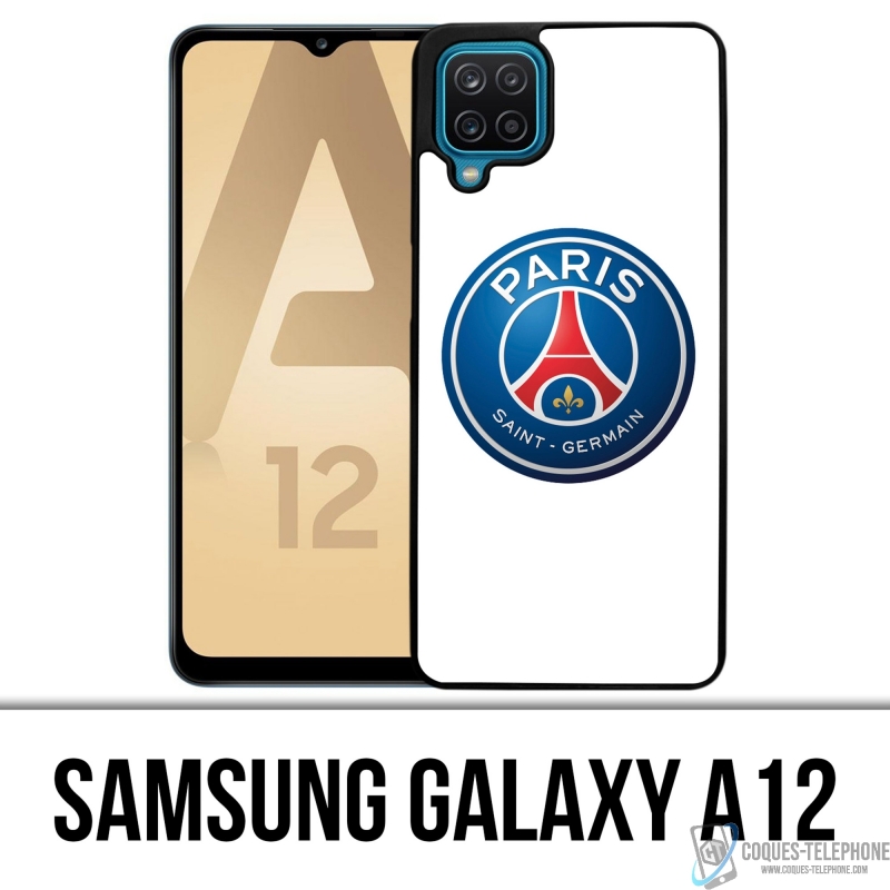 Custodia Samsung Galaxy A12 - Logo Psg Sfondo Bianco