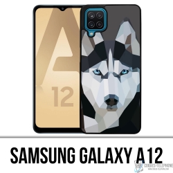 Coque Samsung Galaxy A12 - Loup Husky Origami