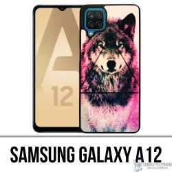 Samsung Galaxy A12 Case - Triangle Wolf
