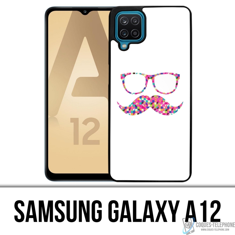 Coque Samsung Galaxy A12 - Lunettes Moustache