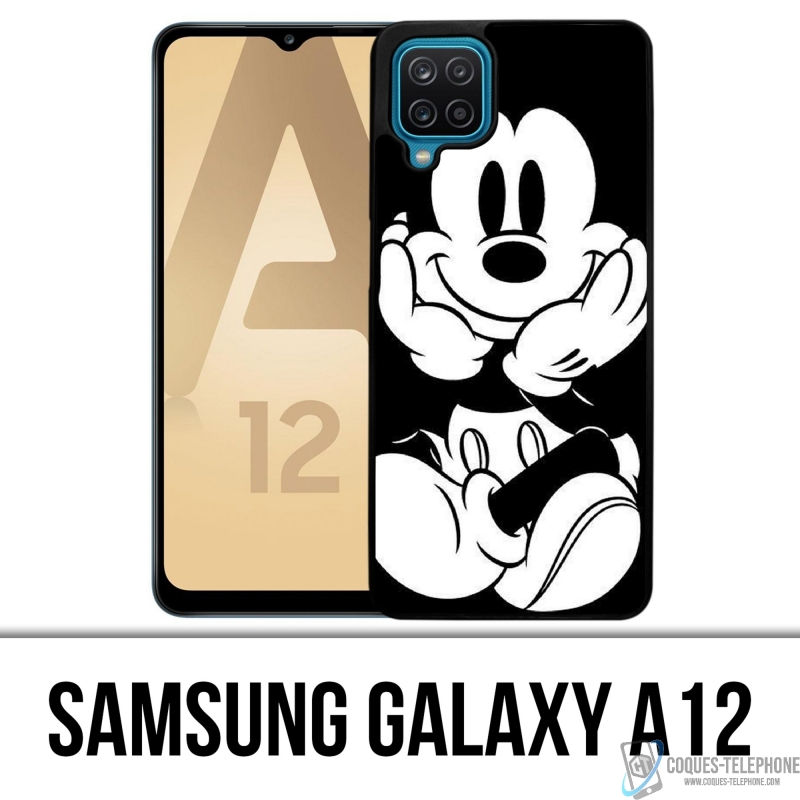 Samsung Galaxy A12 Case - Black And White Mickey
