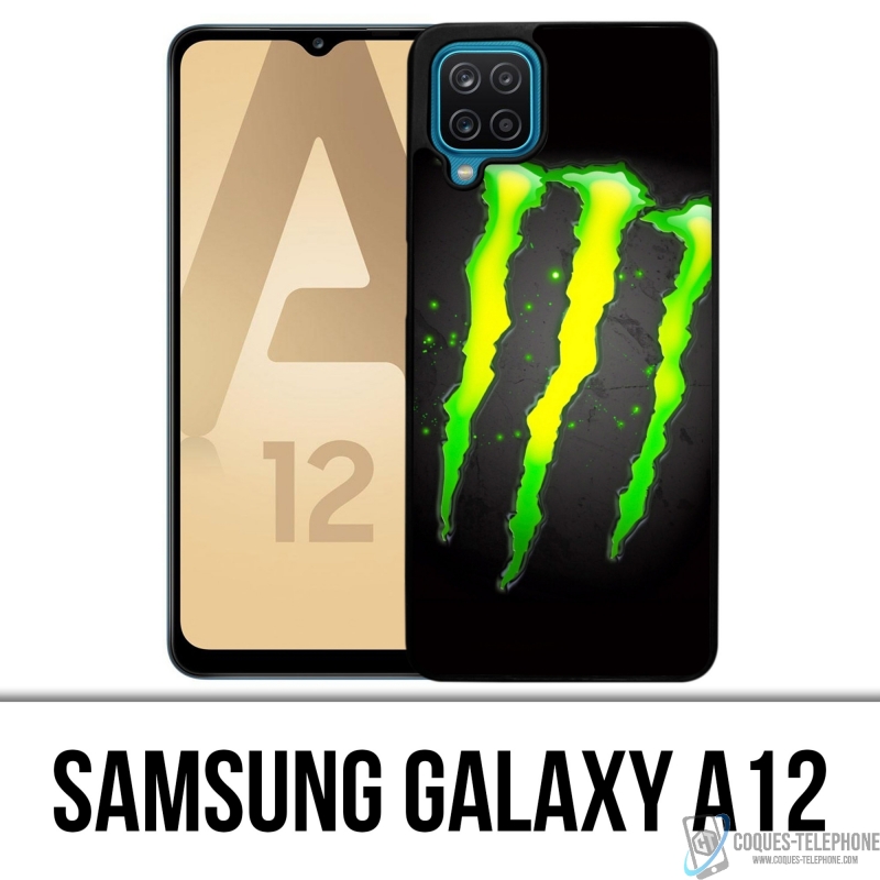 Coque Samsung Galaxy A12 - Monster Energy Logo Glow