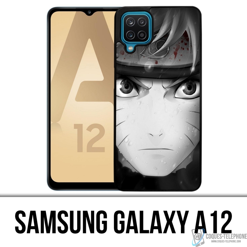 Funda Samsung Galaxy A12 - Naruto Blanco y Negro