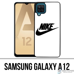 Custodia Samsung Galaxy A12 - Logo Nike Bianco