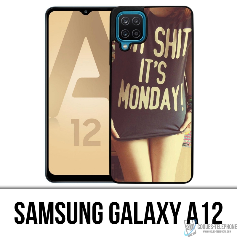 Samsung Galaxy A12 case - Oh Shit Monday Girl