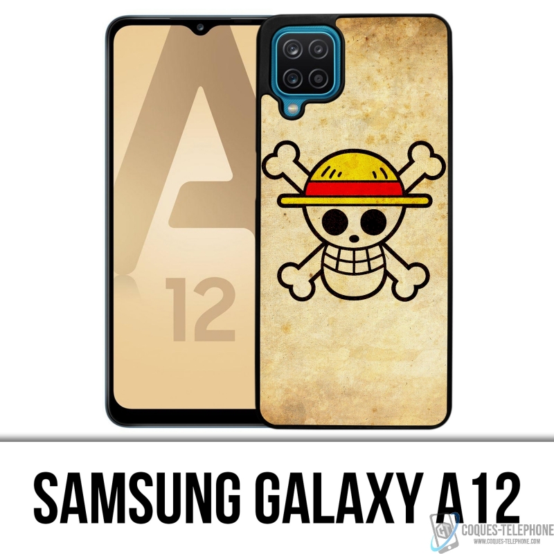 Funda Samsung Galaxy A12 - Logotipo Vintage de One Piece