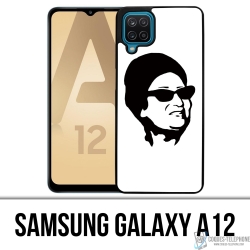 Funda Samsung Galaxy A12 - Oum Kalthoum Negro Blanco