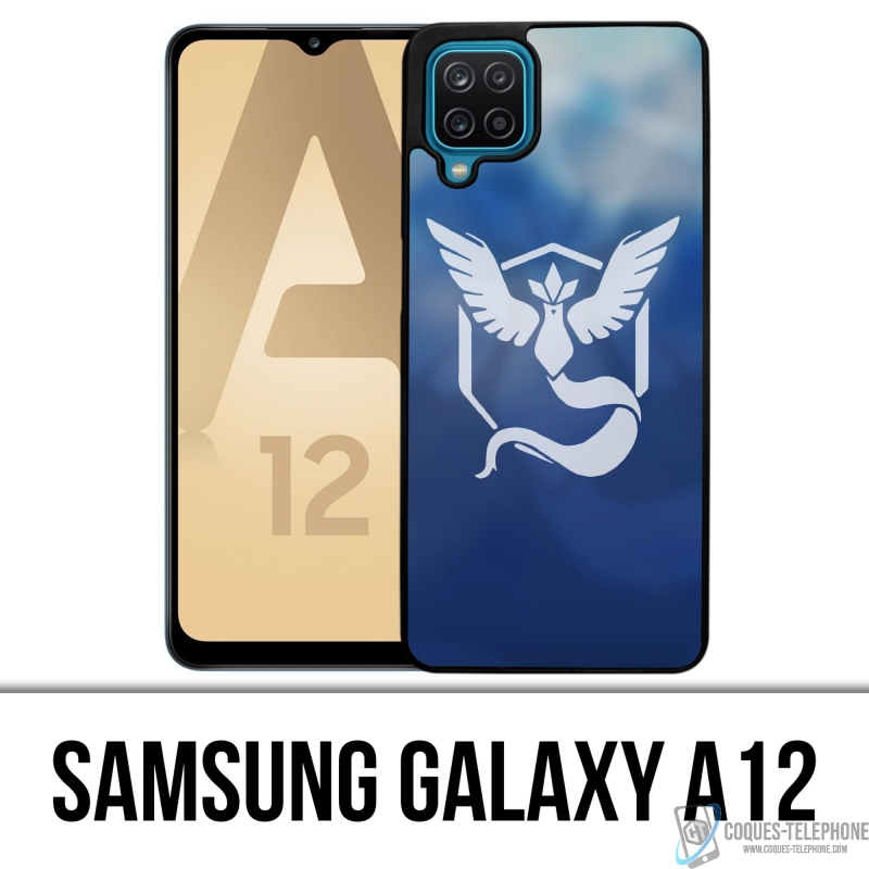 Coque Samsung Galaxy A12 - Pokémon Go Team Bleue Grunge