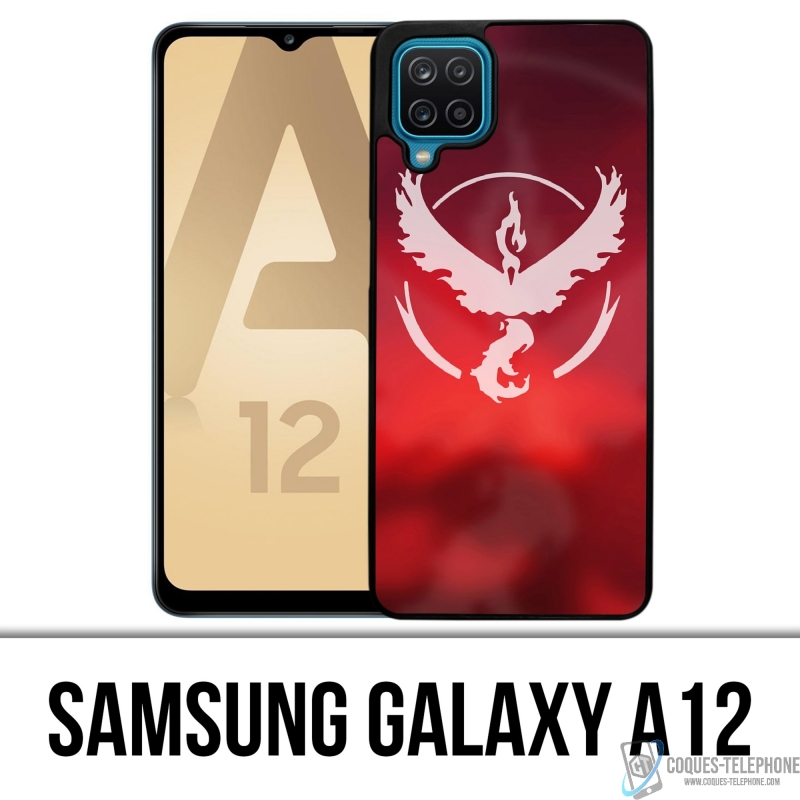 Coque Samsung Galaxy A12 - Pokémon Go Team Rouge Grunge