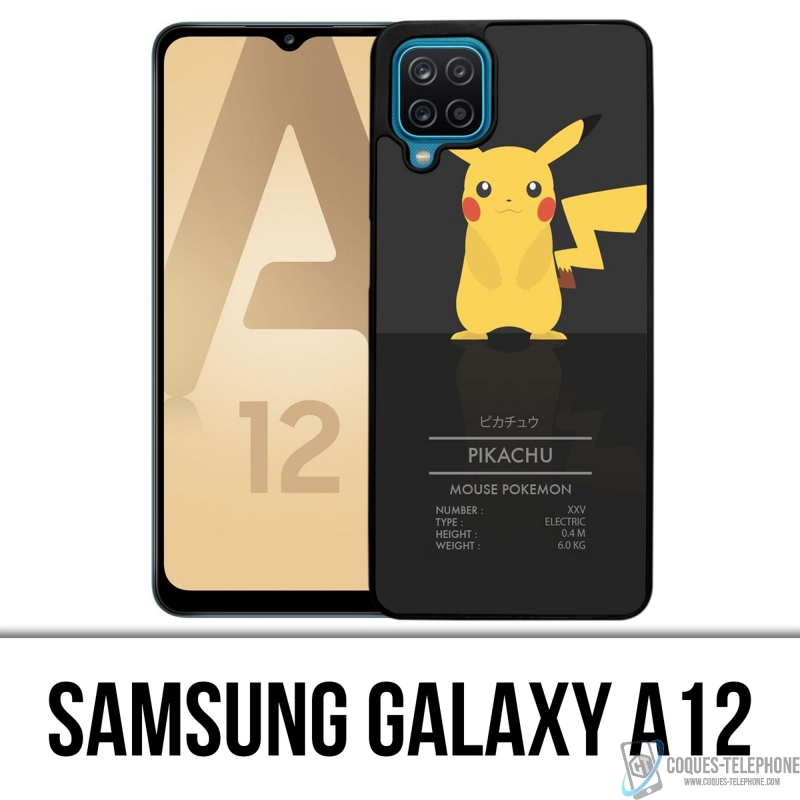 Coque Samsung Galaxy A12 - Pokémon Pikachu Id Card