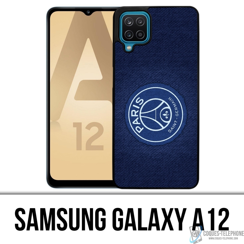 Coque Samsung Galaxy A12 - Psg Minimalist Fond Bleu