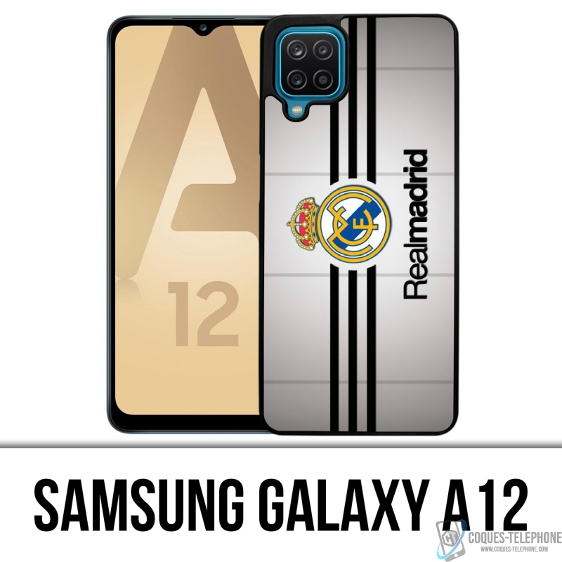 Funda Samsung Galaxy A12 - Rayas del Real Madrid