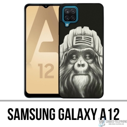 Coque Samsung Galaxy A12 - Singe Monkey Aviateur
