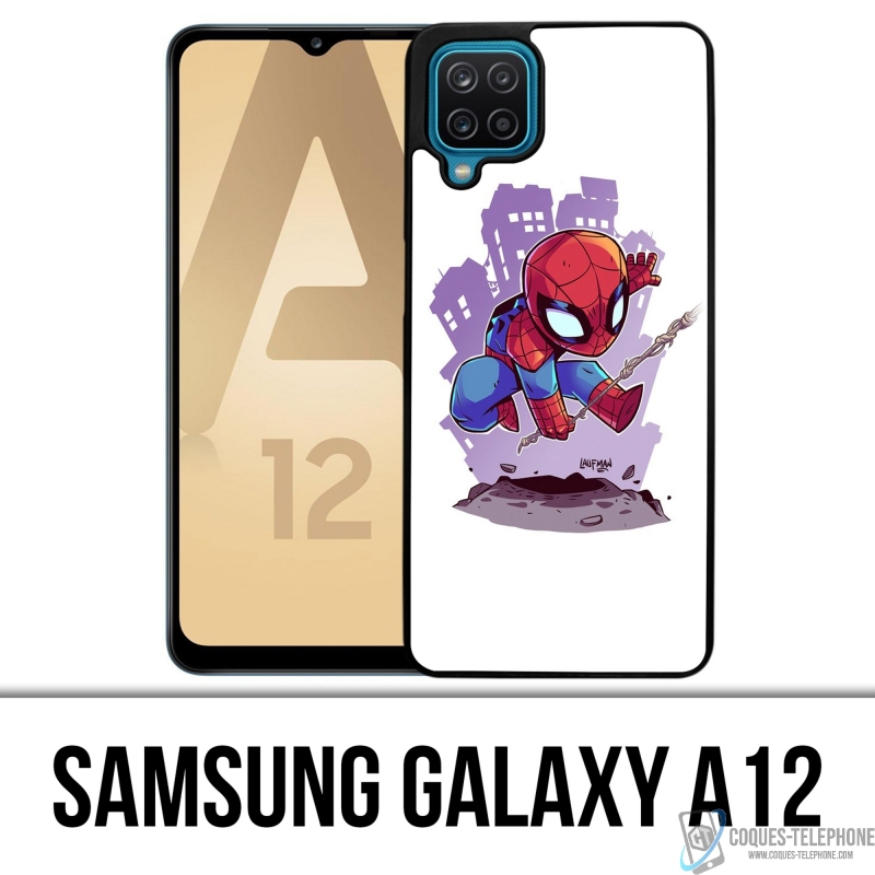 Cover Samsung Galaxy A12 - Uomo Ragno Cartoon