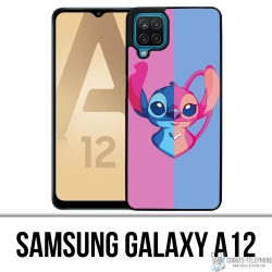 Coque Samsung Galaxy A12 - Stitch Angel Coeur Split