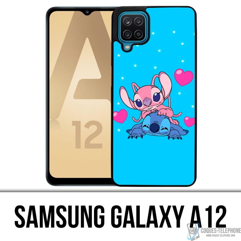 Coque Samsung Galaxy A12 - Stitch Angel Love