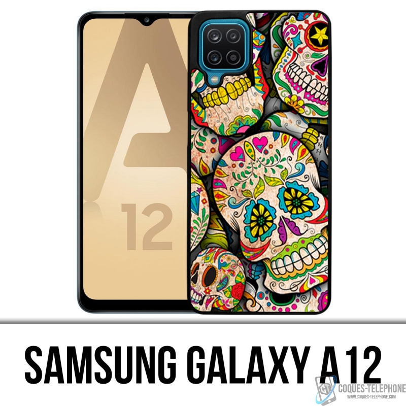 Custodia per Samsung Galaxy A12 - Teschio di Zucchero