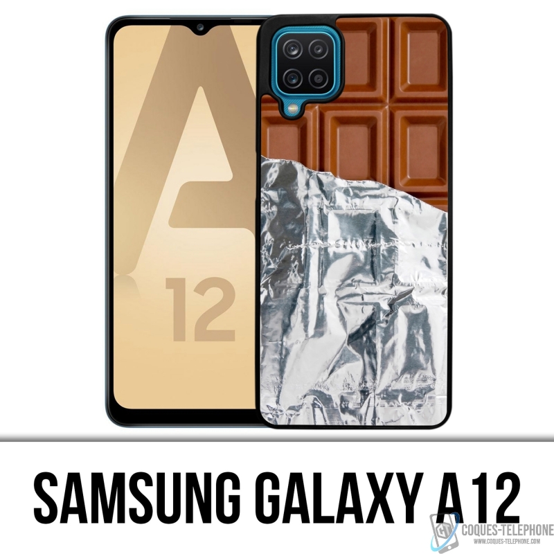 Samsung Galaxy A12 Case - Schokoladen Alu Tablet