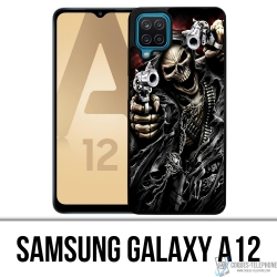 Custodia Samsung Galaxy A12 - Testa di morte a pistola