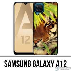 Coque Samsung Galaxy A12 - Tigre Feuilles