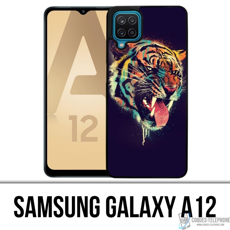 Coque Samsung Galaxy A12 - Tigre Peinture