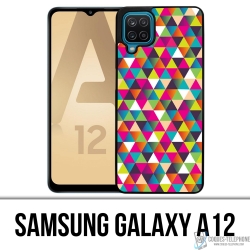 Samsung Galaxy A12 Case - Mehrfarbiges Dreieck