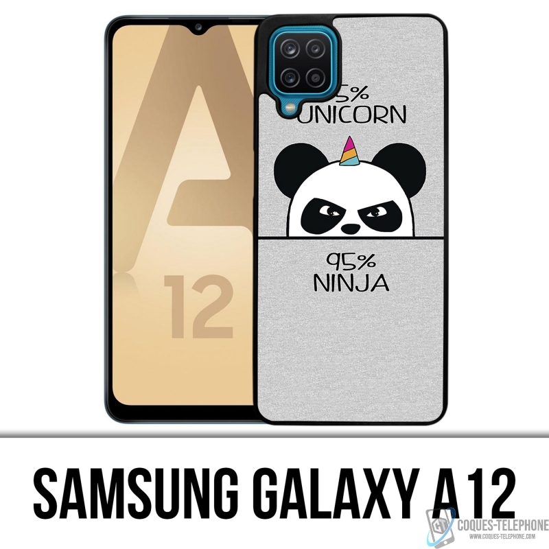 Coque Samsung Galaxy A12 - Unicorn Ninja Panda Licorne