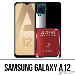 Coque Samsung Galaxy A12 - Vernis Paris Rouge