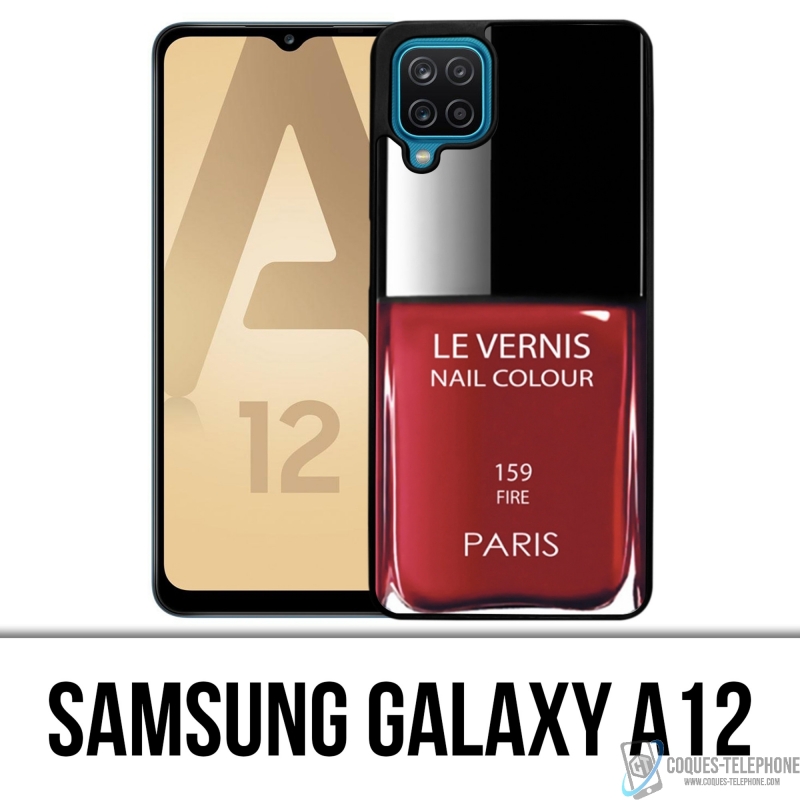 Samsung Galaxy A12 Case - Paris Rot Lack