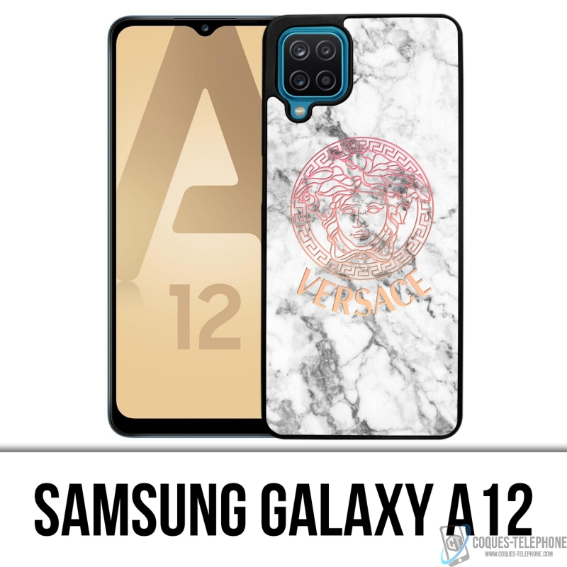 Custodia per Samsung Galaxy A12 - Marmo bianco Versace