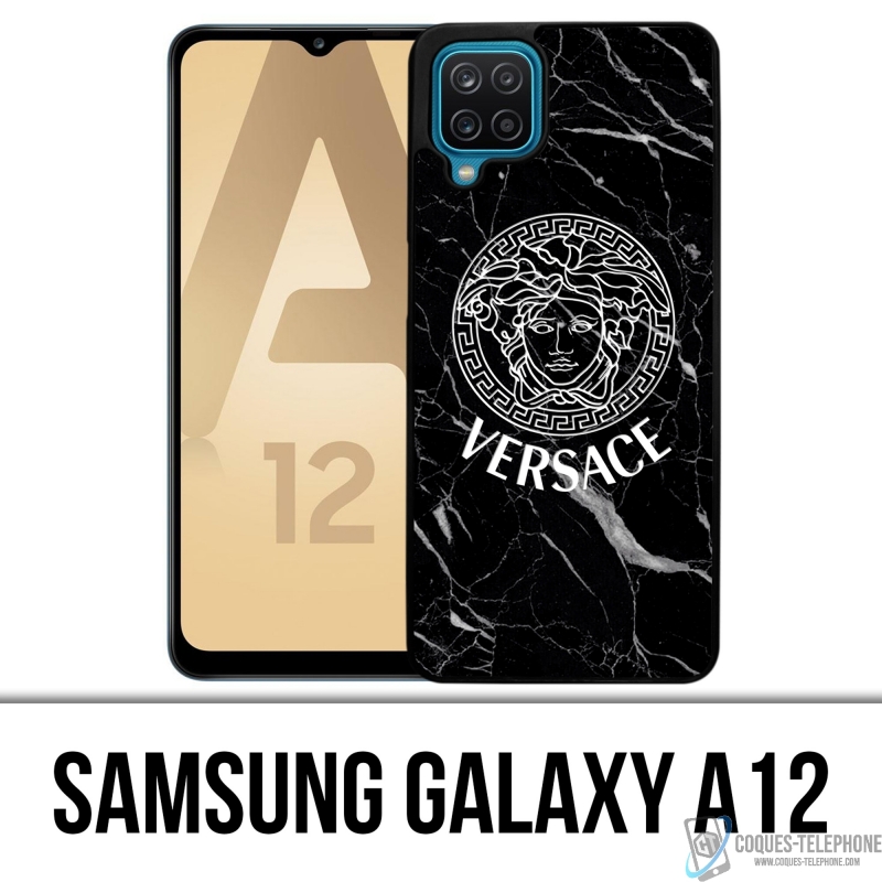 Funda Samsung Galaxy A12 - Versace Black Marble