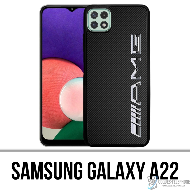 Custodia Samsung Galaxy A22 - Logo Amg Carbon