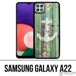 Custodia Samsung Galaxy A22 - Anchor Navy Wood