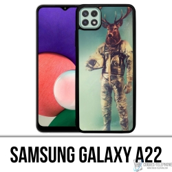 Custodia Samsung Galaxy A22 - Animale Astronauta Cervo