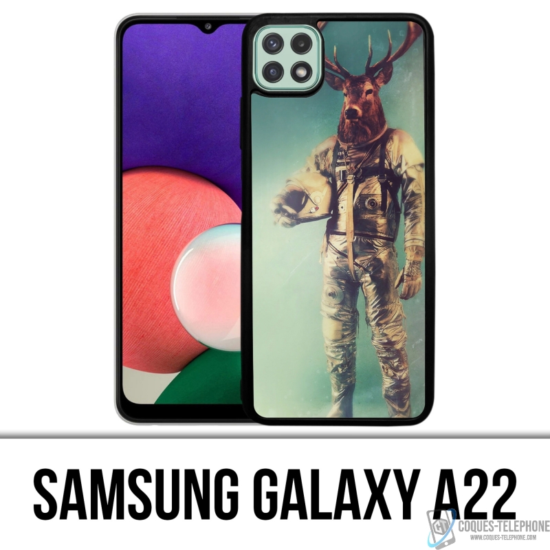 Coque Samsung Galaxy A22 - Animal Astronaute Cerf