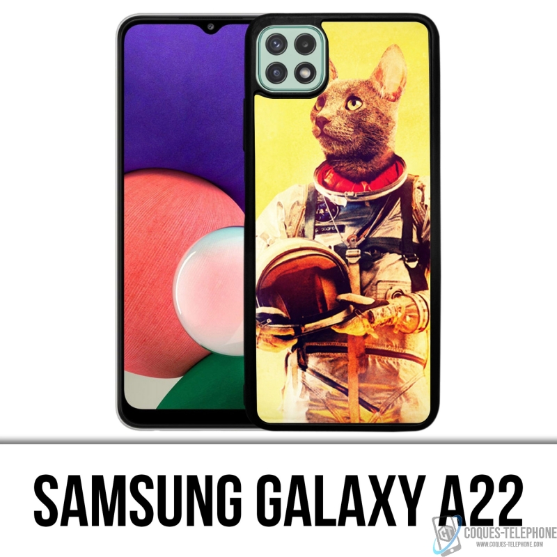Coque Samsung Galaxy A22 - Animal Astronaute Chat