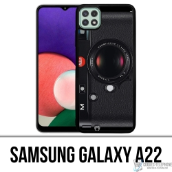 Custodia per Samsung Galaxy A22 - Fotocamera vintage nera