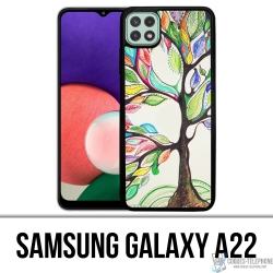Samsung Galaxy A22 Case - Mehrfarbiger Baum