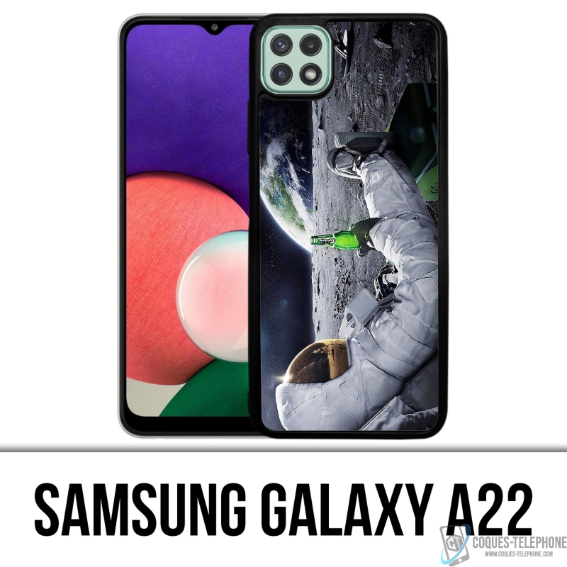 Coque Samsung Galaxy A22 - Astronaute Bière