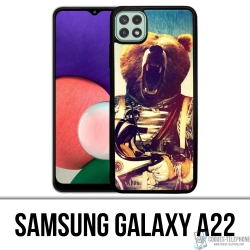Custodia per Samsung Galaxy A22 - Orso astronauta