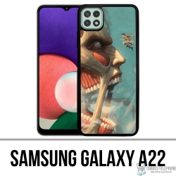 Samsung Galaxy A22 Case - Angriff auf Titan Art