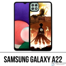 Custodia Samsung Galaxy A22 - Poster Attak On Titan