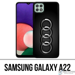 Custodia per Samsung Galaxy A22 - Logo Audi in metallo