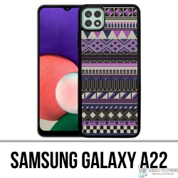 Custodia per Samsung Galaxy A22 - Viola Aztec