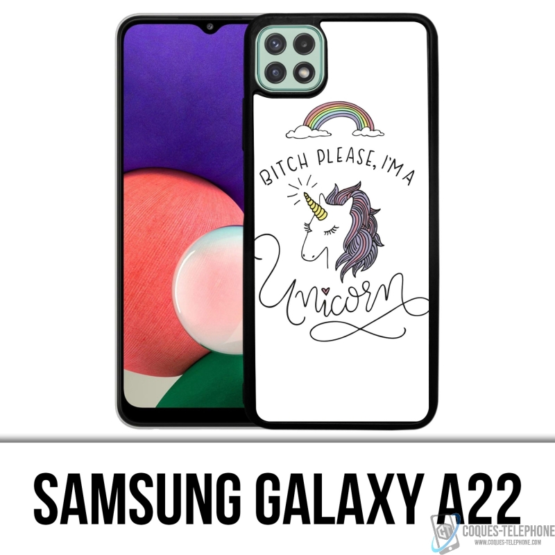 Coque Samsung Galaxy A22 - Bitch Please Unicorn Licorne